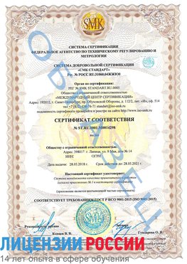 Образец сертификата соответствия Семенов Сертификат ISO 9001